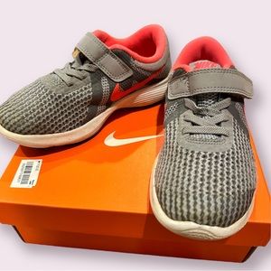Nike Revolution size 12 sneakers for little / toddler girl.